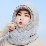 Winter Windproof Plastics Mask Scarf Cap One-Piece Riding