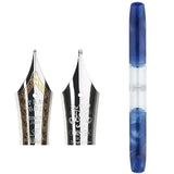 PENBBS 469 Transparent Resin Fountain Pen Double-Nib Ink