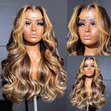 30 36 Inch Body Wave 13x4 Ombre Highlight