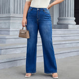 Plus Size Wide Leg Jeans for Women High