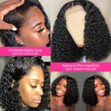 Glueless Wig 12A Short Bob Wig Deep Wave