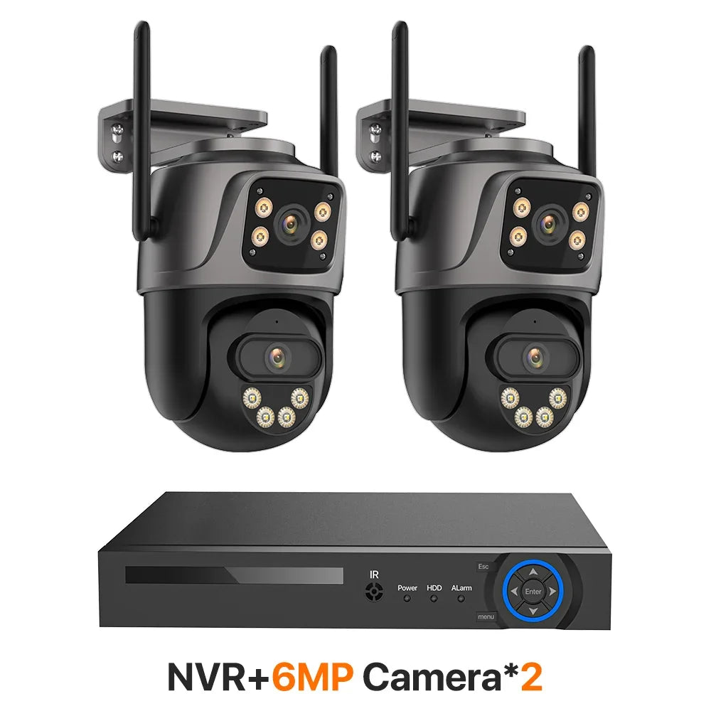 6MP PTZ Camera Dual Lens POE Surveillance System