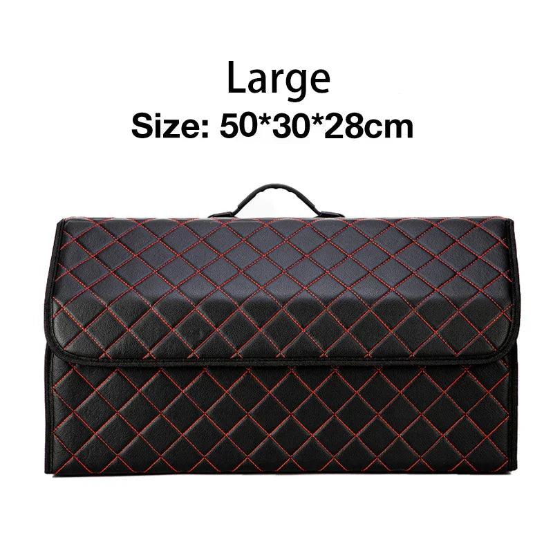 Car Storage Boxes Folding Auto Organizer Box PU