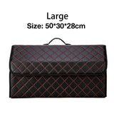 Car Storage Boxes Folding Auto Organizer Box PU