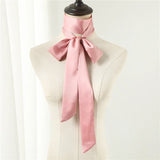 Long Silk Skinny Scarf Women Neck Hair Band