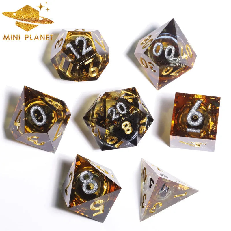 Mini Planet New Design Liquid Core Dice Set