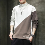 Casual Half High Collar Sweatshirts Men's Clothing Stylish