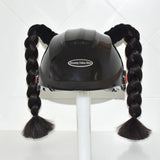 2Pcs Motorcycle Helmet Wig Braids Decoration