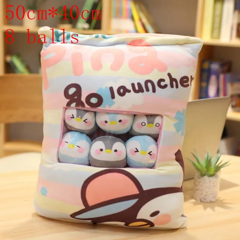 New Kawaii Animal Balls Pudding Candy Bag Pillow