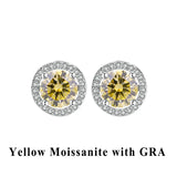 D VVS1 Moissanite Stud Earrings For Women 925
