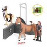 Oenux Farm House Model Action Figures Farmer Motorcycle