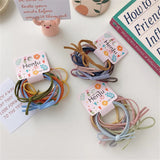 6pcs Pack Ins Style Simple Candy Color Elastic