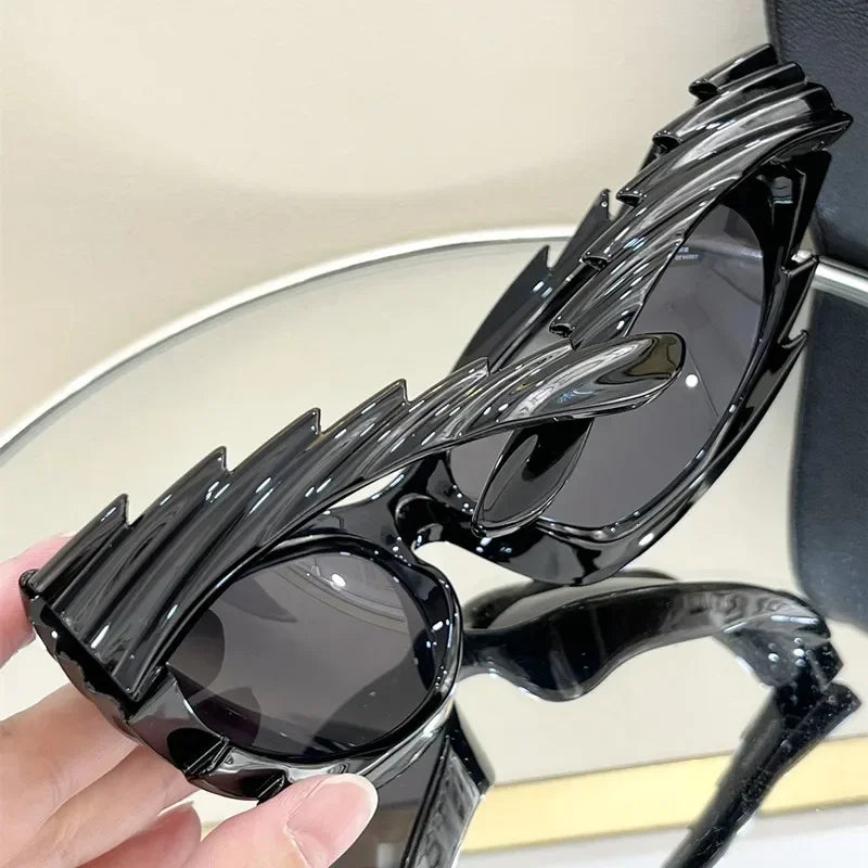 Hedgehog Shaped Sunglasses for Women, Retro Luxury Brand