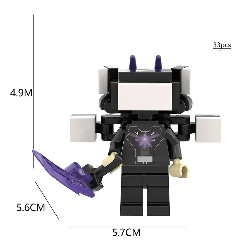 Skibidi Toilet Mini Building Block Anime Action Figure