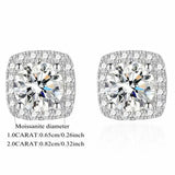 925 Sterling Silver 1-2 Carat Moissanite Stud Earrings