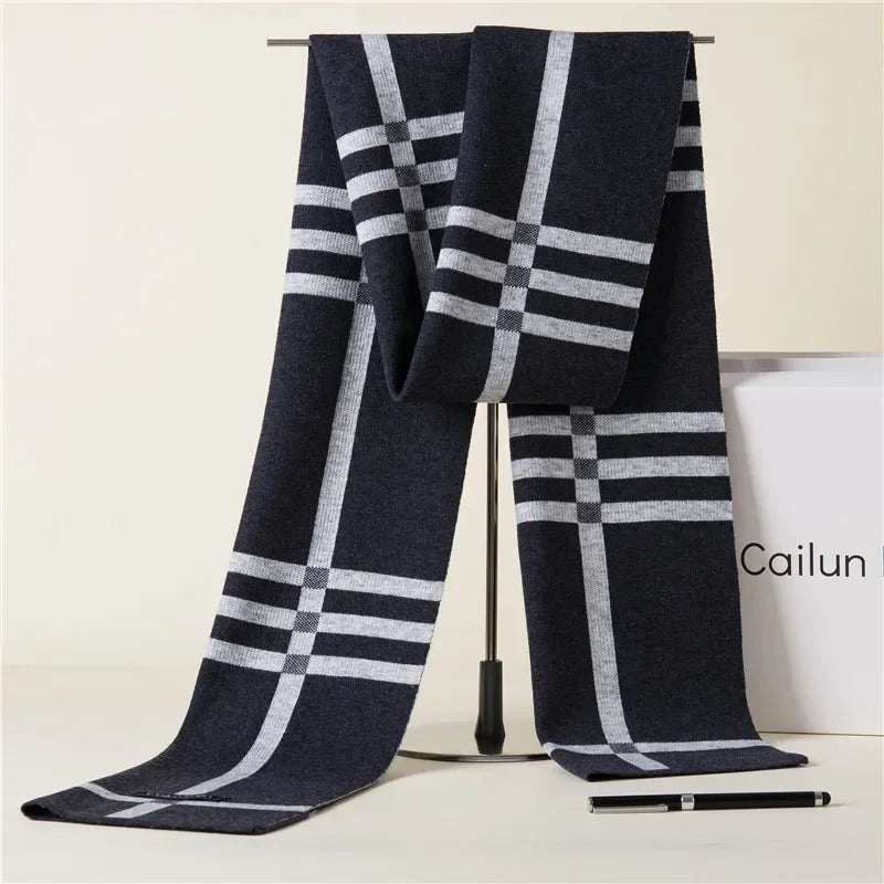 Fashion Classic Business Scarf Men Wool Scarf Soft