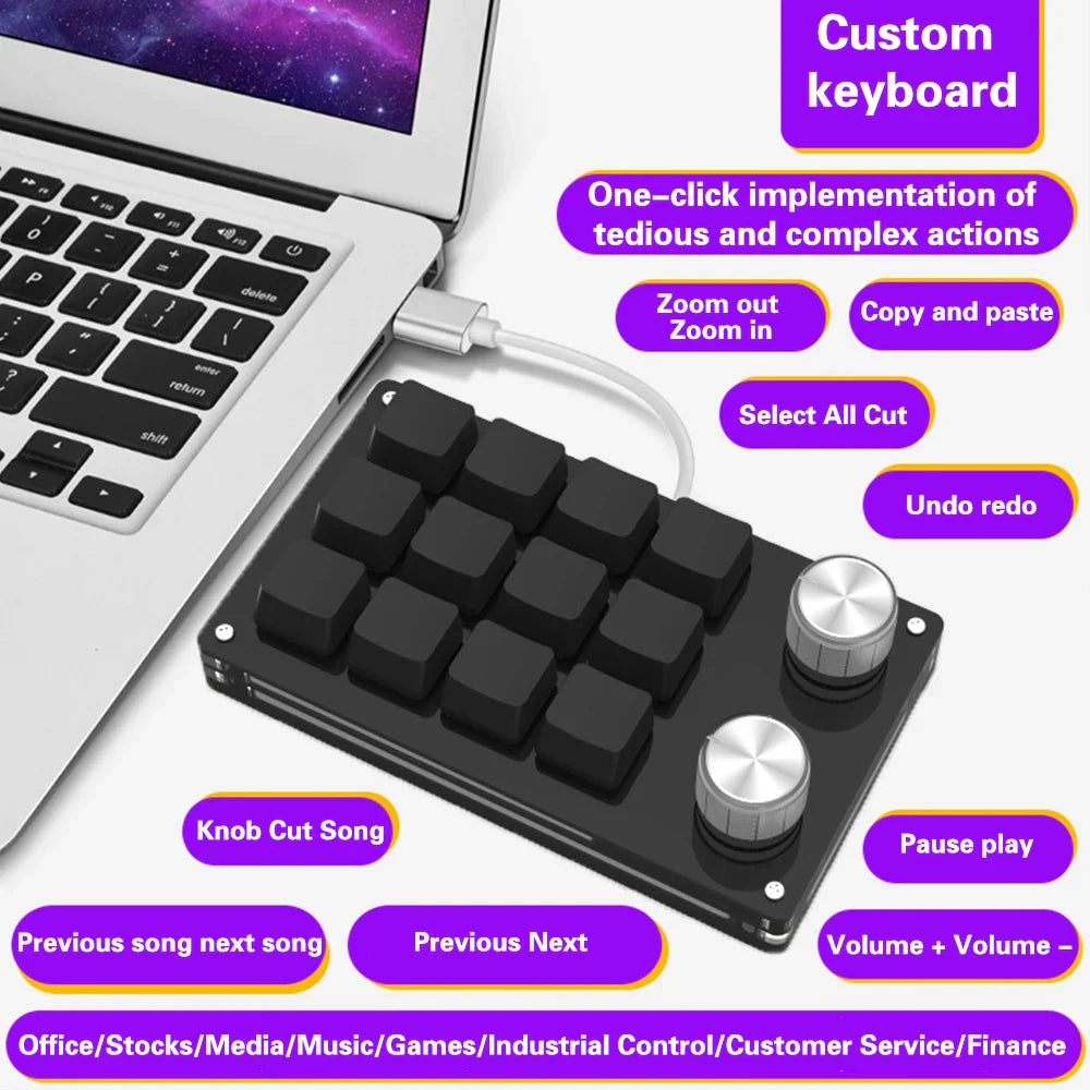USB Macro Custom Mini Keyboard 12 Keys 2