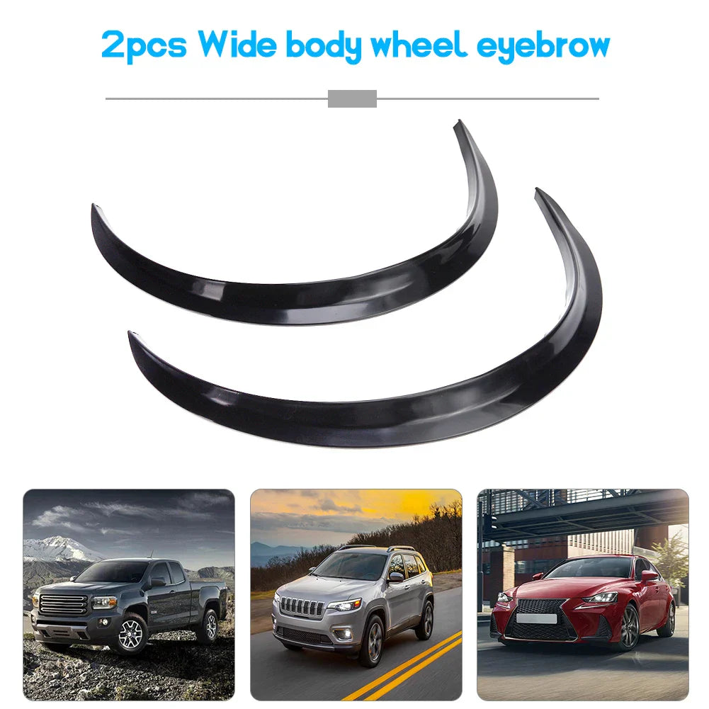 2pcs Universal Arch Wheel Eyebrow Fender Strip Lip