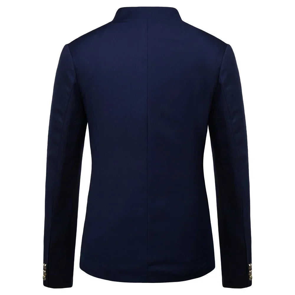 Chinese Style Mandarin Stand Collar Business Casual Wedding
