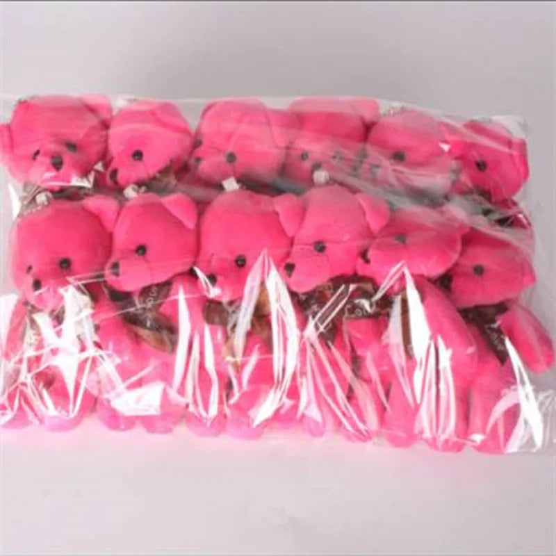 12Pcs/Lot Soft Stuffed Bear Plush Toys Mini Teddy