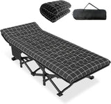 Camping Cot for Adults with Cushion Comfortable,Portable Folding