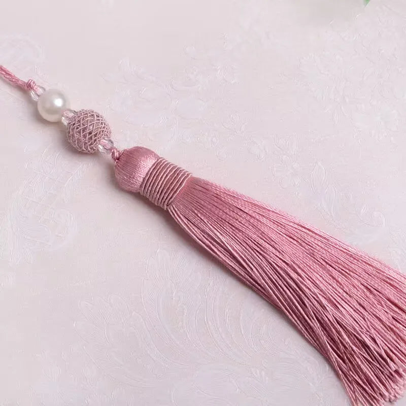 Chic Lay Flowers Bag Chain Pink Wedding Fringe