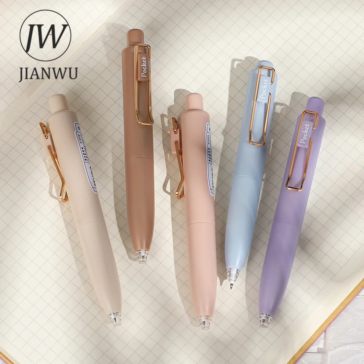 JIANWU 5 Pcs/set Kawaii 0.5mm Black Pangdundun Pocket