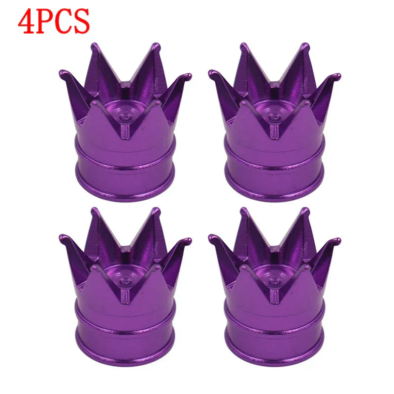 14PCS Creative Crown Aluminum Car Wheel Tyre Tire