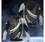 Serbia 3D hoodie National Flag Emblem Zipper Hoodie
