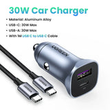 UGREEN 30W Car Charger USB Type C Fast