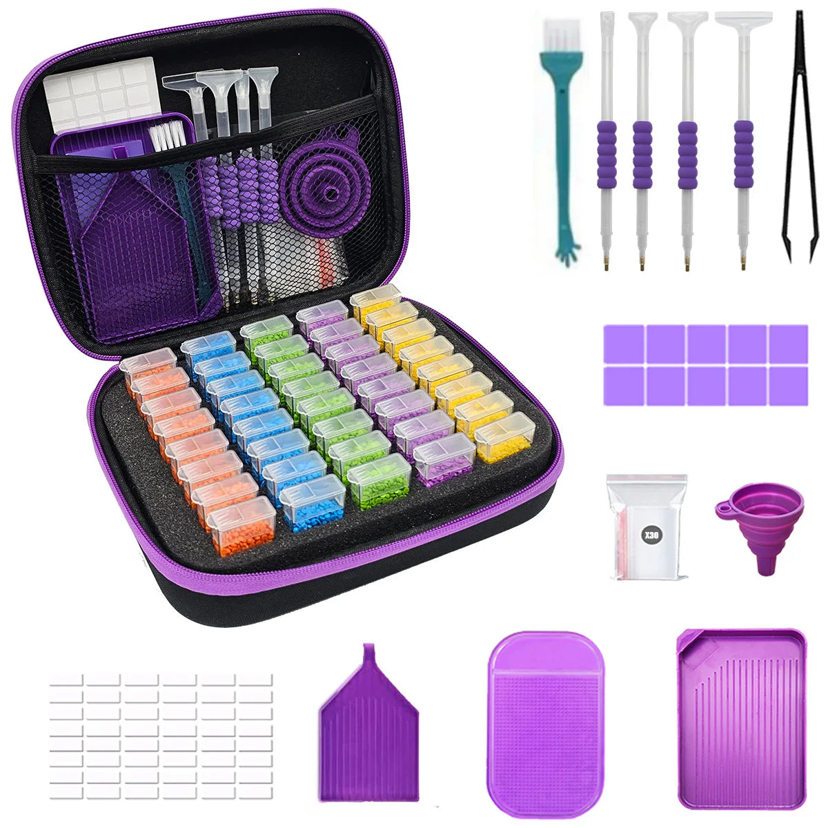 Diamond Painting Tool Set Storage Bag 30/40pcs Round/Square