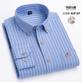 M~6XL Men's Shirt Long Sleeve Cotton Oxford Fashion