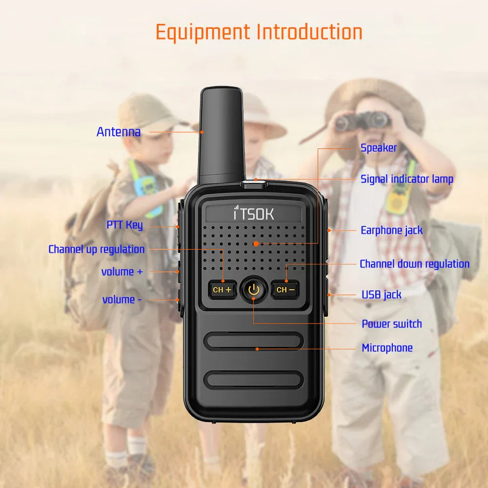 2pcs Mini Toy 1~5 Km UHF Gift Two