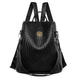 Fashion Rivet Decoration Backpack Women Small Square Plaid