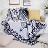 Bohemian Plaid Sofa Blanket Decorative Throw Blanket Knitted