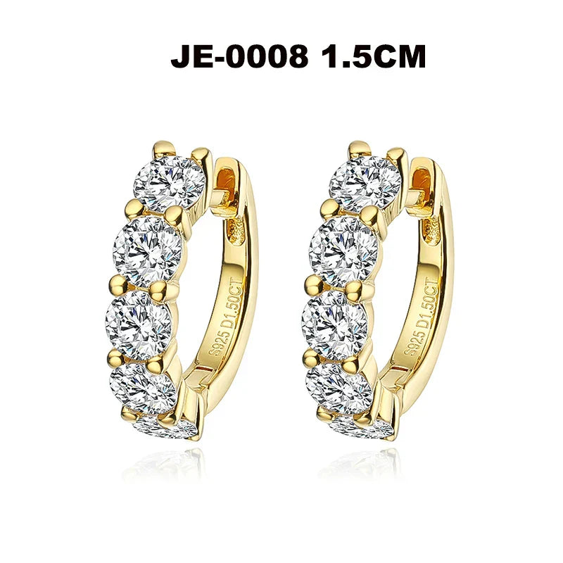 Smyoue 18k 3cttw Moissanite Hoop Earring for Women