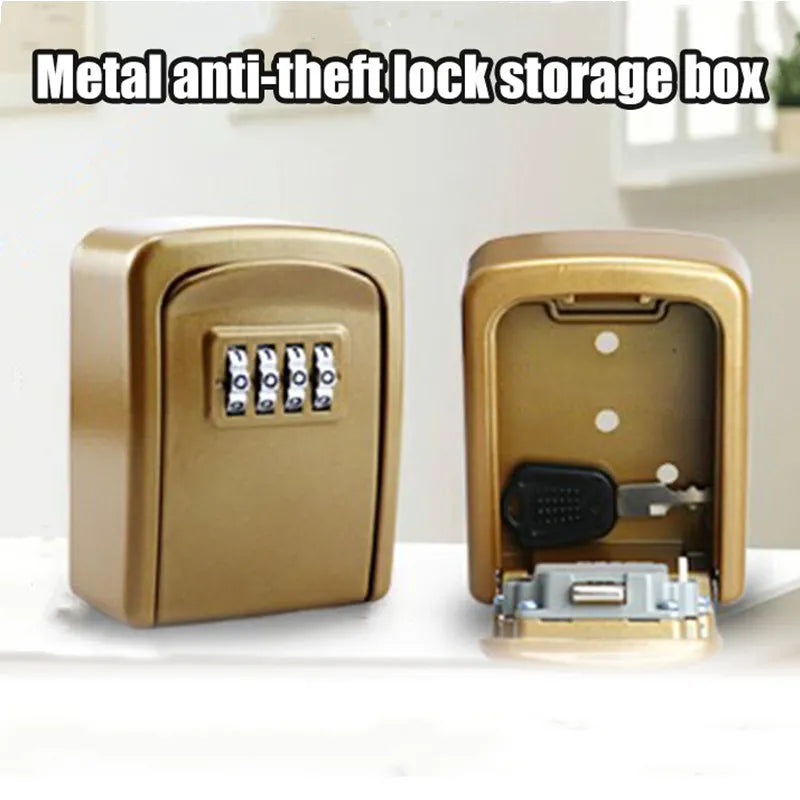 Mini Key Lock Box Wall Mounted Alloy Safe