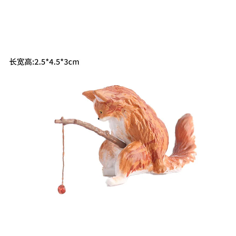 Creative Aquarium Decoration 10 Style Small Fishing Cat