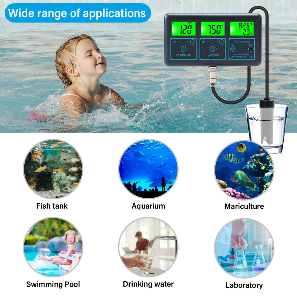 WiFi PH Meter Temp TDS(ppm) EC ORP Water