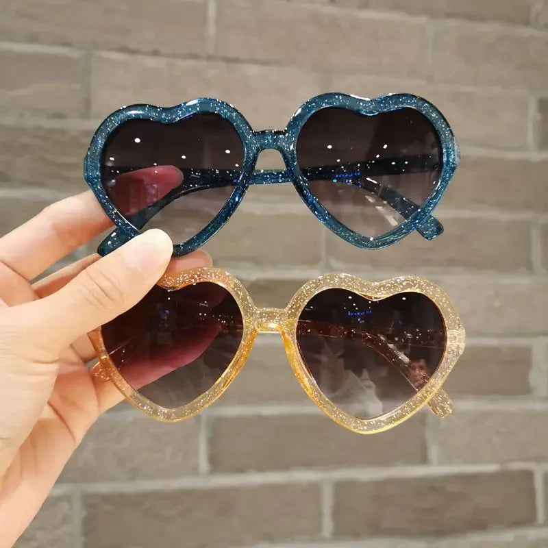 Fashion New Childrens Gradient Sunglasses Heart Shape Frame