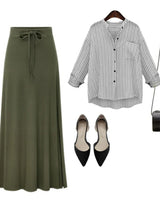 Plus Size Aline Cotton Skirts Hip Slim Women