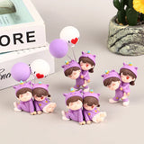 1Pair Cute Creative Cartoon Purple Pajamas Couple Car