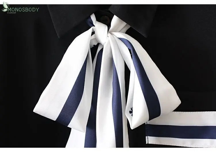 2023 Elegant Printing Bodysuits For Women Bow Tie