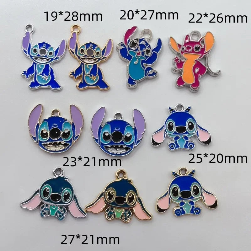 10pcs Enamel Pack Alloy Drops Animal Stitch Charm