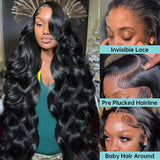 Body Wave 13x4 13x6 HD Transparent Lace Front