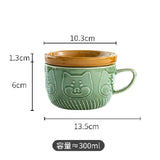 250ML Japanese Shiba Inu Ceramic Coffee Cup Saucer