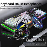 Gaming Keyboard Mouse Headphone Set Wired Backlight Game