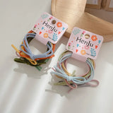 6pcs Pack Ins Style Simple Candy Color Elastic