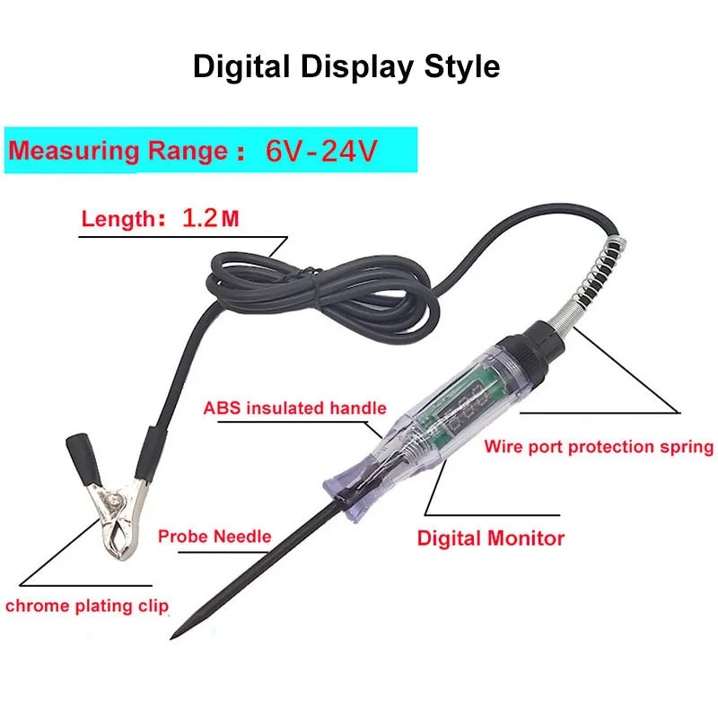 Car Truck Voltage Circuit Tester 6V 12V 24V