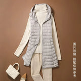 Women's Autumn/Winter X-long Hooded Sleeveless Jackets 2023 New